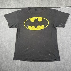 Vintage Batman Logo T-Shirt Men's L DC Comics Distressed